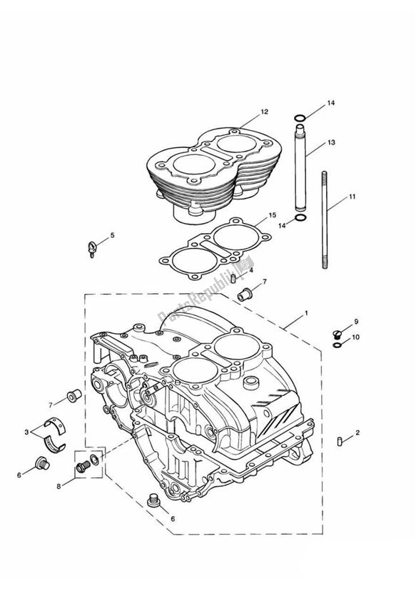 All parts for the Crankcase & Fittings Up To Eng No 221608 (plus Eng No's 229407 To 230164) of the Triumph America Carburettor 790 2002 - 2007